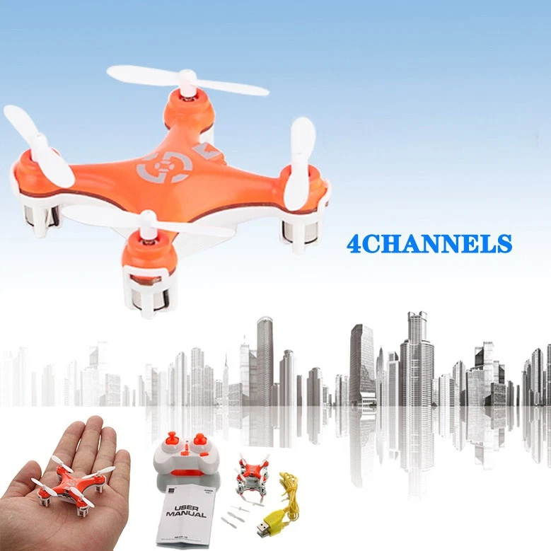 Orange Mini RC Drone 2.4G 4CH 6-Axis Quadcopter LED Aircraft Toy Remote Control - Image 1 of 4