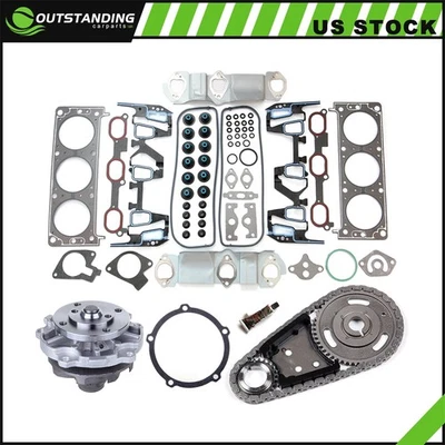 For 00-2004 Pontiac Grand Am SE2 Timing Chain Kit Water Pump Head Gasket Set 3.4 - Image 1 of 4