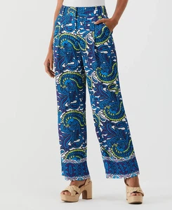 ELLA Rafaella Petite Paisley Print High Rise Wide Leg Pants – Size 4P - Picture 1 of 5