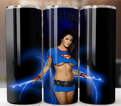 20oz Bold Superhero Inspired Stainless Steel Tumbler | Fierce Heroine Gift Mug - Image 1 of 4