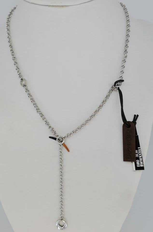 REBECCA COLLANA DONNA SALI SCENDI BRONZO BAGNO ARGENTO LUNGA 50CM CONFEZ. ORIGIN - Immagine 1 di 1