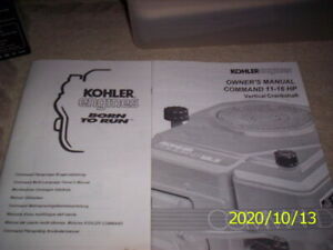 KOHLER Born to Run & COMMAND 11-16 HP VERTICAL CRANKSHAFT  ENGINE OWNER'S MANUAL