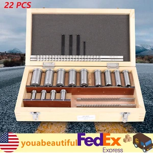 Juego de cuñas de buje con cuello brocha llave 22 piezas herramienta de metalurgia tamaño métrico EE. UU. - Imagen 1 de 11
