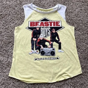Beastie Boys Band T-Shirt Yellow Sleeveless - Girls Size S - Arizona Jean Co. - Picture 1 of 10