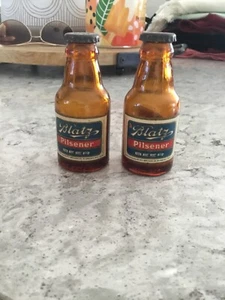 Vintage Salt and Pepper Shakers Blatz Beer Bottles - Picture 1 of 4