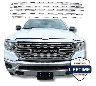 Superposición de rejilla cromada (5 piezas) para Dodge RAM 1500 BIG HORN 2022-24 Foto 1 de 3