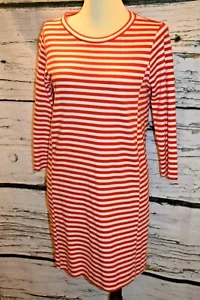 J. Crew Damenkleid Größe M rot-weiß gestreift ultraweiche Baumwollmischung - Bild 1 von 9
