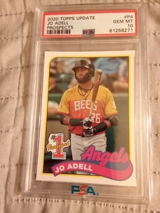 2020 Topps Update 1989 Joe Adell #P4 Graded PSA 10 GEM-MINT Rookie Baseball - Picture 1 of 2