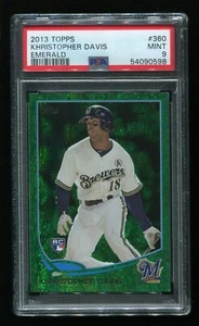 2013 Topps Emerald  #360 Kris Kristopher Davis  RC Brewers  PSA 9 MINT  MSS598 - Picture 1 of 2