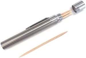 Portable Stainless Steel Toothpick Holder, Compact Case for Pocket or Bag - Picture 1 of 12