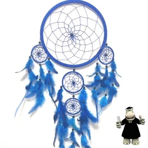 Atrapasueños azul extra grande 22 cm x 60 cm niños niñas dormitorio idea de regalo - Imagen 1 de 2
