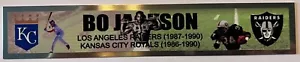 BO JACKSON KANSAS CTY ROYALS/LOS ANGELES RAIDERS FULL COLOR NAME PLATE - Picture 1 of 1