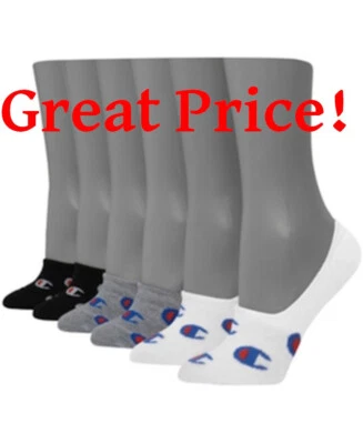 Champion feminino 6 peças. Logotipo de meias forro invisível - FRETE GRÁTIS!!! - Imagem 1 de 3