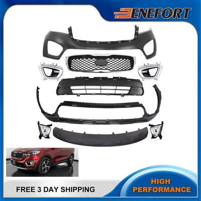 Полный передний бампер для 2016-2018 Kia Sorento LX EX с отверстием для номерного знака - Изображение 1 из 4