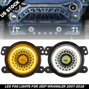 Bumper 4" Led Drivning Fog Lights for Jeep Wrangler JL JT JK Rubicon 2007-2023 - Picture 1 of 24