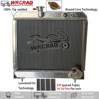 Radiador todo aluminio apto para Jaguar XKE 1968-1971 E-Type Series 2 L6 4,2 L MT manual Foto 1 de 4