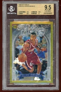 1996 Finest Allen Iverson HEIRS Rookie RC #280 BGS 9.5 - Picture 1 of 2