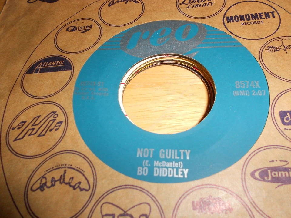 bo diddley    vinyl 45     REO      not guilty/aztec - Image 1 of 1