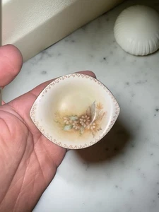 Antiguo plato floral de porcelana pintado a mano firmado L. Westlake adorno dorado c.1900 - Imagen 1 de 8