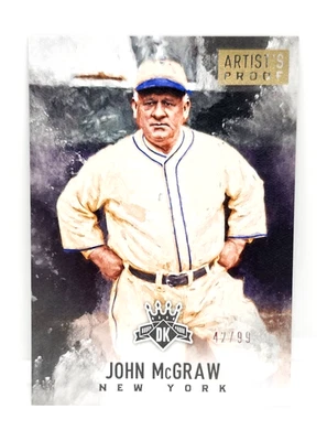 JOHN McGRAW /99 ARTIST'S PROOF ~ 2017 PANINI DIAMOND KINGS #48 ~ NEW YORK GIANTS - Image 1 of 2