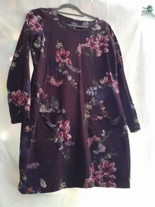 Joules 16 Jumper Dress Tunic Blue Yellow Flower - Picture 1 of 11
