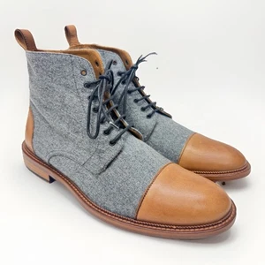 Botas TAFT The Jack de lana cruda y piel de becerro en gris marrón para hombre talla 43 (US 10) - Imagen 1 de 10