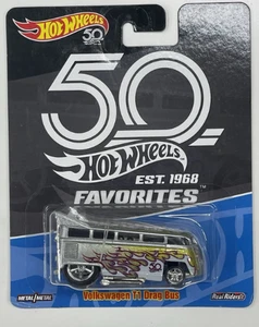 2018 Hot Wheels 50th Favorites VOLKSWAGEN T1 Drag Bus Real Riders NEW - Picture 1 of 1