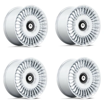 Juego 4 llantas Asanti Black ABL-40 Tiara 22x9 5x4,25 5x4,5 cromadas 22" 38 mm Foto 1 de 4