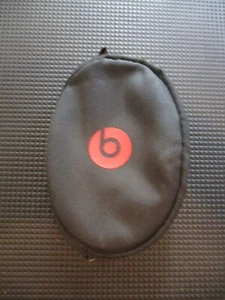Beats By Dre Headphones Case Soft Travel Case Black & Red Zipper Case - Picture 1 of 5