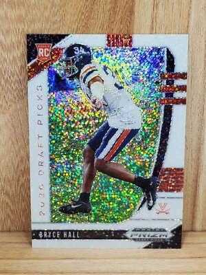 2020 Prizm Draft Picks BRYCE HALL WHITE SPARKLE SSP RC #170 NY Jets Virginia CB - Image 1 of 2