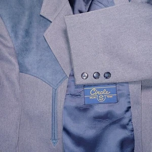 Blazer Circle S Para Hombres 46L Azul Traje Chaqueta Abrigo Deportivo Rockabilly Años 70 DE COLECCIÓN EE. UU. - Imagen 1 de 12