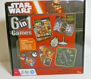 Disney Star Wars 6 in 1 Games Dice Dominoes Matching Bingo Galactic Spin, NEW - Picture 1 of 6