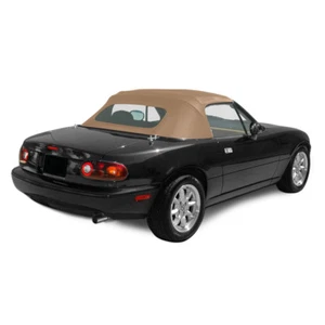 Mazda Miata Convertible Top, Plastic Window Factory Style, Light Tan - Picture 1 of 3