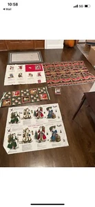 lot of vintage christmas tapestry panel/ christmas appliques and more - Picture 1 of 9