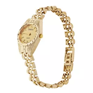 Orologio da polso donna in oro giallo 10 kt Link Geneve 6,5-7" 23,4 grammi - Foto 1 di 5