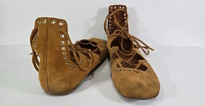 Scarpe basse stringate Isabel Marant balletto taglia 38 US8 cammello marrone scamosciato occhiello - Foto 1 di 16
