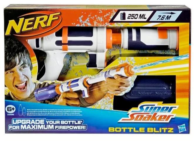 NERF Super Soaker Bottle Blitz Wasserpistole Sommer Water Gun Hasbro
