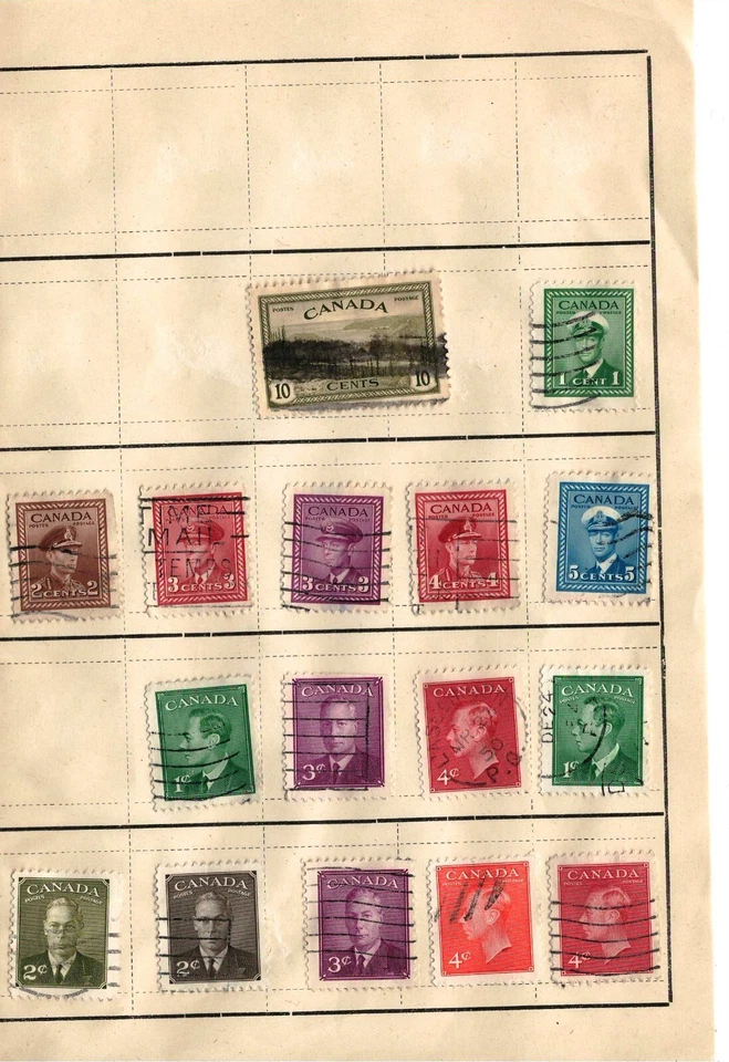 Worldwide Canada Very Fine Used Stamps Hinged on List #83 - Image 1 of 1
