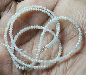 10,02 ct 8" diamante bianco sfuso naturale opaco perline filo di perline sfac... - Foto 1 di 3