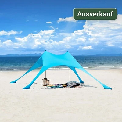 SoBuy Ausverkauf Lycra Strandzelt Sonnensegel Strandmuschel OZT01-HB