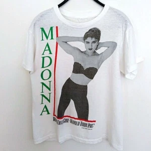 Madonna Vintage T-shirt world Tour 1987 official Size M Short Sleeves Used - Picture 1 of 5