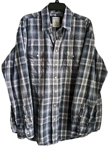 Panhandle Rough Stock Mens Western Shirt XL Pearl Snap 100% Cotton Gray - Picture 1 of 10