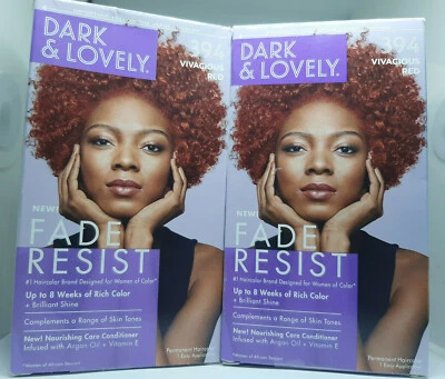 Oscuro y encantador #394 rojo vivo, color de cabello permanente resistente a la decoloración, 2 cajas Foto 1 de 4