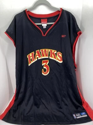 Camiseta deportiva Atlanta Hawks Reebok para hombre 4XL negra Abdur Rahim #3 NBA baloncesto vintage Foto 1 de 4