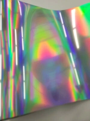 Gloss Silver Holographic 12" 24" Cutting Lettering Craft Vinyl Decal Sticker - Image 1 of 2