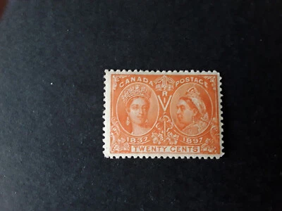 1897 Canada #59, Queen Victoria, Diamond Jubilee Issue, 20 cents, vermilion - Image 1 of 2