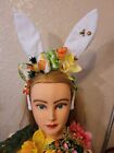 Beach bunny. Pineapple Tropical Headband Bunnyears with flowers, bees and bows.