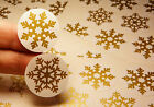 28 Christmas Snowflakes Vinyl Stickers Gift Present Bag Decorations Crafts Gold