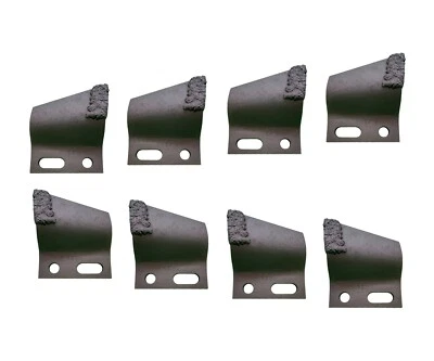 4RH + 4LH Cupped Trenching Teeth 136024 & 136025, fits 1.65", 1.75" Pitch - Image 1 of 3