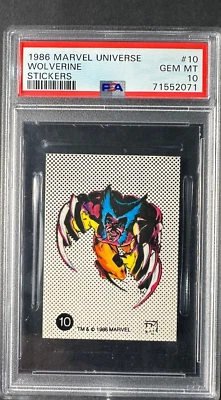 1986 Marvel Universe "WOLVERINE" Stickers GEM MINT PSA 10 POP 17 - Image 1 of 2